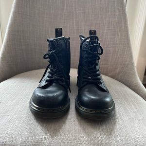 Dr. Martens black girls leather boots